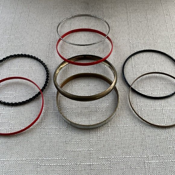 Women Bangles Multi Color Bracelet Fashion Wristband Jewelry Set Of 9 Bangles - Picture 10 of 12